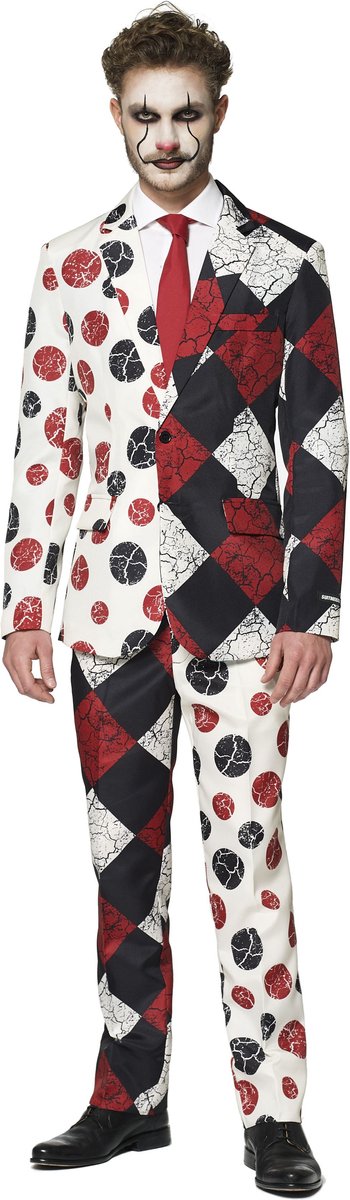 Suitmeister payaso rojo - traje de hombre - ropa de carnaval - disfraz - disfraz - horror - talla xxl