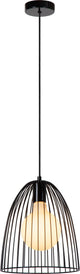 Lucide macarons - lampada a sospensione - ø 24,5 cm - 1xe27 - nero