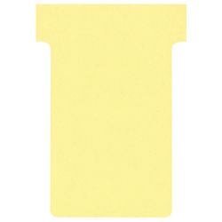 Tarjetas con inserción en T cartón 170g m2 60x15x85x48,5mm amarillo