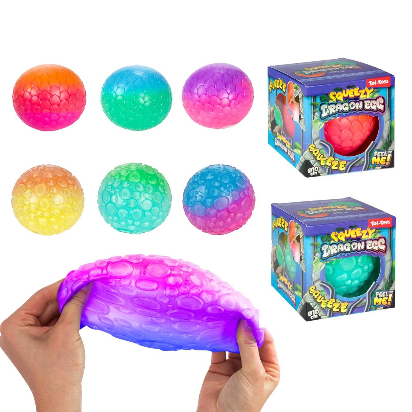 Toi-toys pelota exprimible rellena de espuma - 12cm