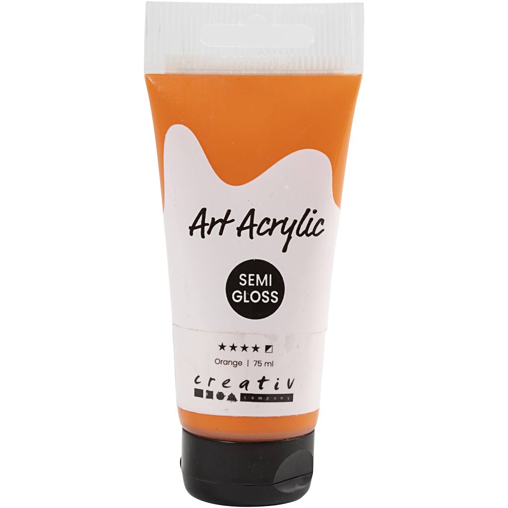 Arte de pigmento pintura acrílica naranja, 75 ml