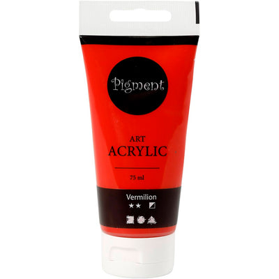 Creativ Company Pigment Art Acrylic Paint Vermilion, 75ml
