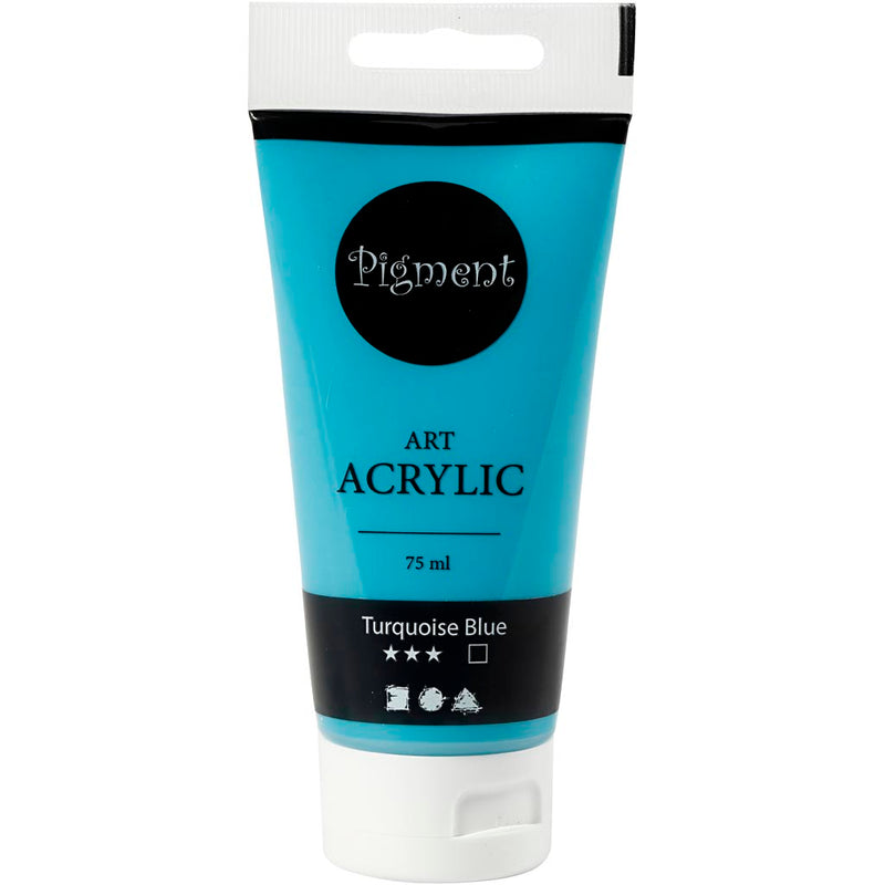 Creative Company Pigment Art Acrilic Paint Turquise Blue, 75ml