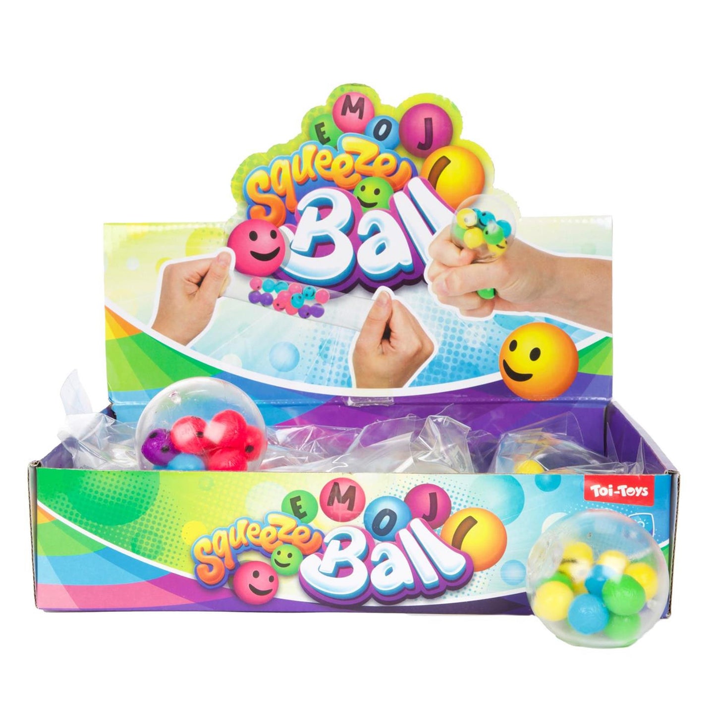 TOI TOYS DIVERSE Bola de expulsión llena de bolas de cara risa