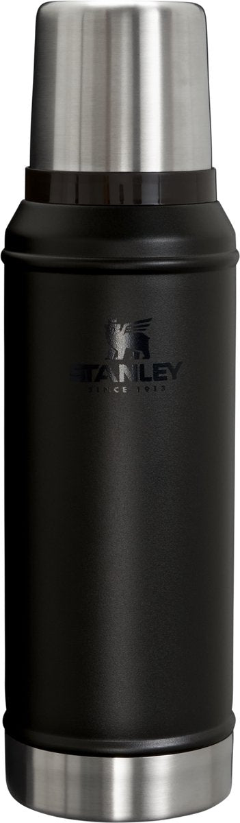 Termo Stanley classic legend de 750 ml - mantiene el frío o el calor durante 20 horas - a prueba de fugas - apto para lavavajillas - sin BPA - para café, té y más - termo de acero inoxidable - negro 2.0