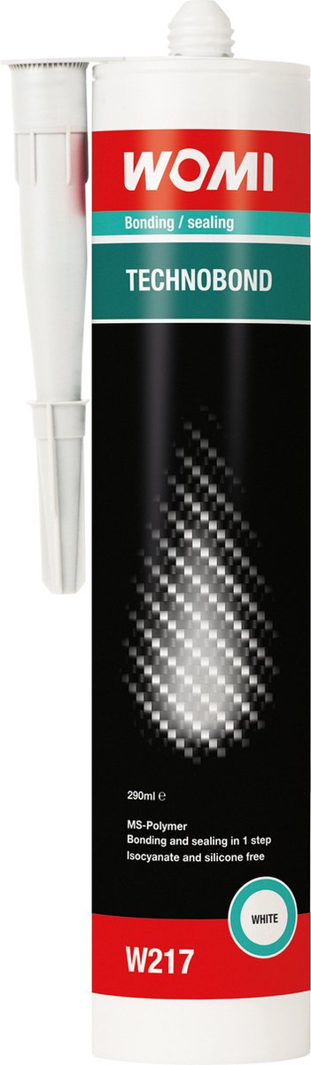 Womi technobond elastische montagelijm wit – 290 ml – flexibel sterk – nette witte afwerking – professionele montagekwaliteit