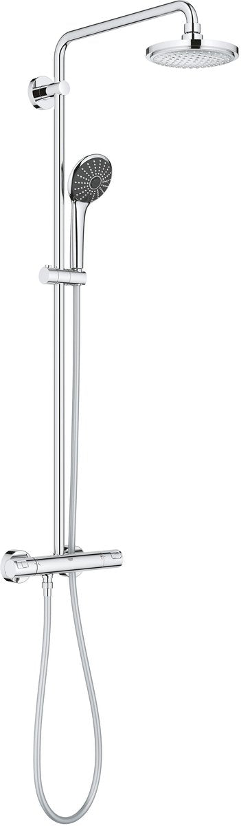 Sistema doccia Grohe vitalio joy 180 - soffione a pioggia ø 18 cm - con rubinetto termostatico - interasse cm 15 - cromo