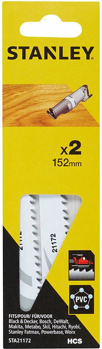 Hojas de sierra alternativa Stanley 152 mm madera plástico