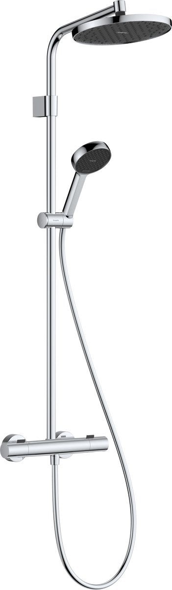 Hansgrohe activatera s - showerpipe - ecosmart water saving - termostato ecostat - dimensione 240mm - funzione 1 getto - cromo