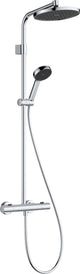Hansgrohe activatera s - showerpipe - ecosmart water saving - termostato ecostat - dimensione 240mm - funzione 1 getto - cromo
