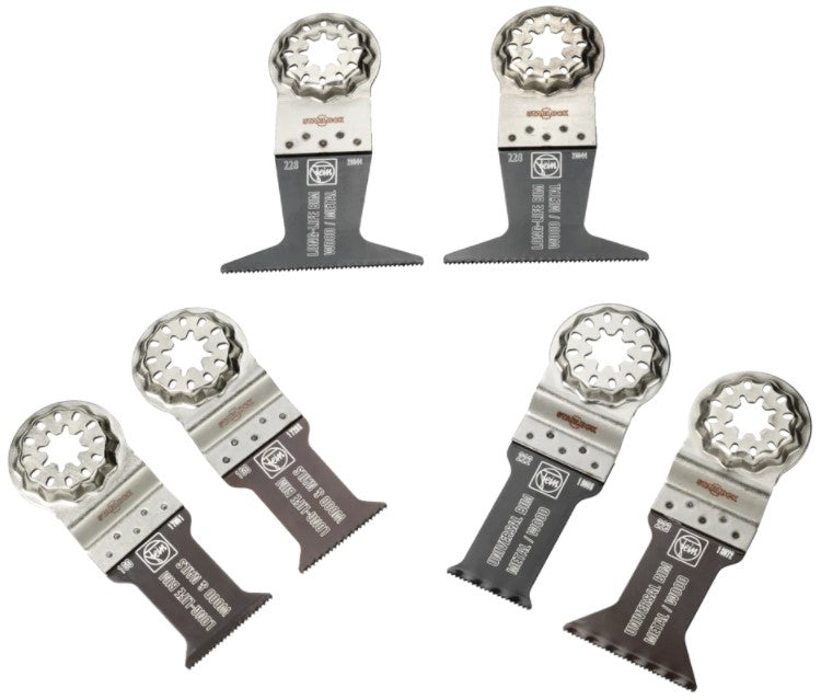Juego de hojas de sierra Fein Best of E-Cut SL Wood+Metal de 6 piezas