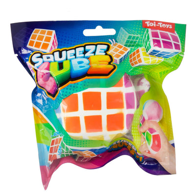 Toi-toys fun knijpkubus magische puzzel 6cm