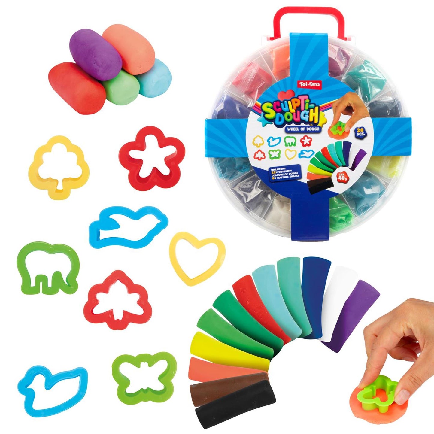 Toi-toys Sculptidough Kleiset 12x40Gram, 20dlg.