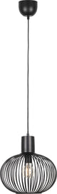 Trio gila - lampada a sospensione - nero opaco - escl. 1x e27 4 l - p: 33cm - montaggio a soffitto - regolabile in altezza