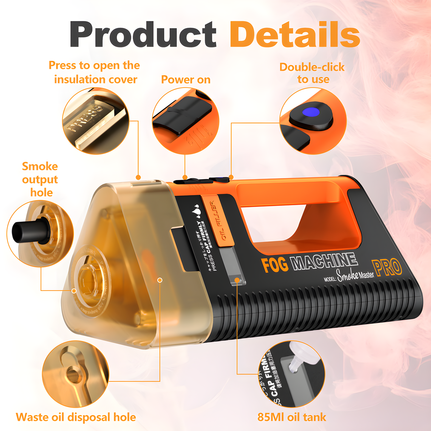 Lensgo handheld rookmachine smoke master pro