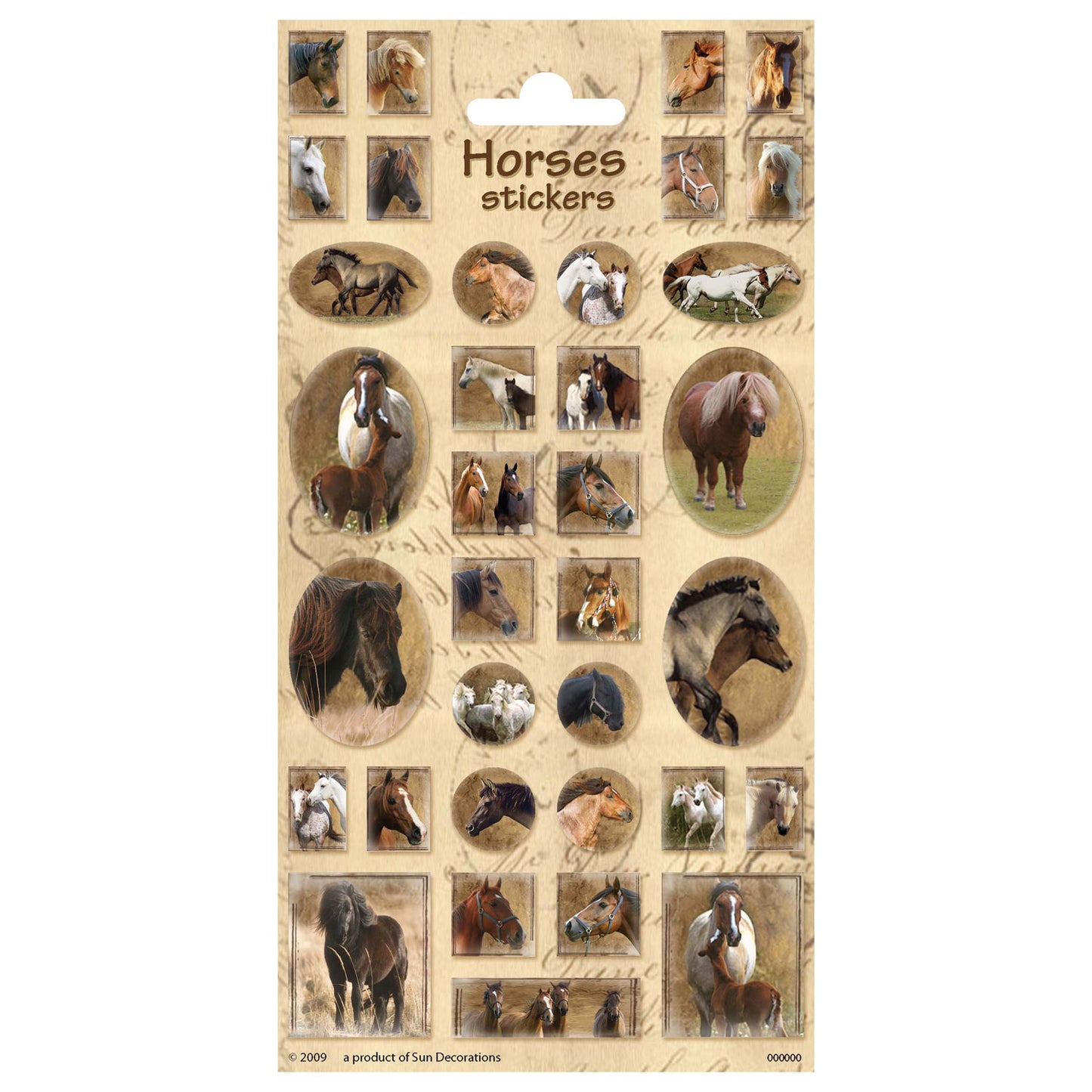 Totum stickervel paarden