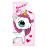 Asciugamano da bagno unicorno amore, 70x140