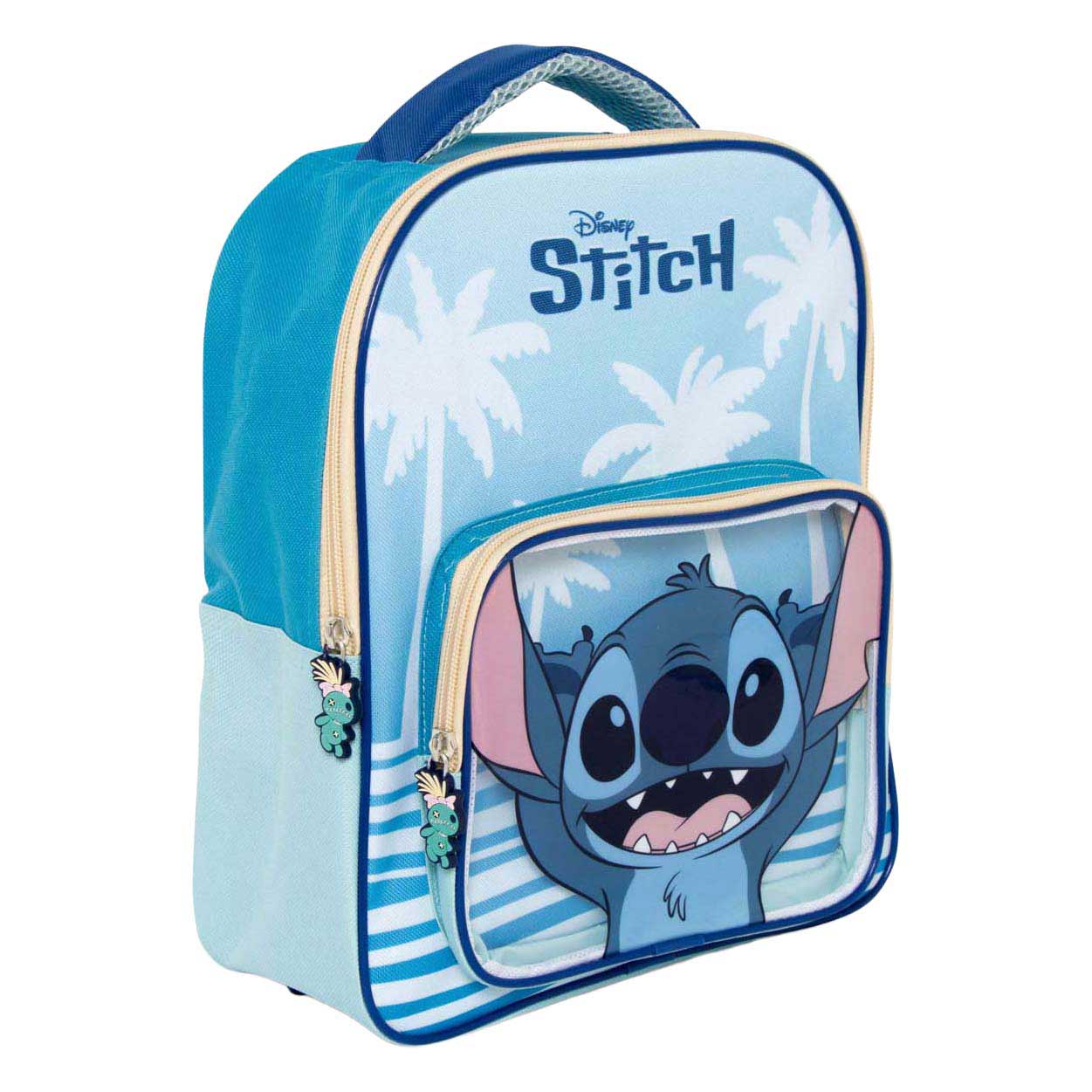 Mochila con bolsillo pespunteado delantero
