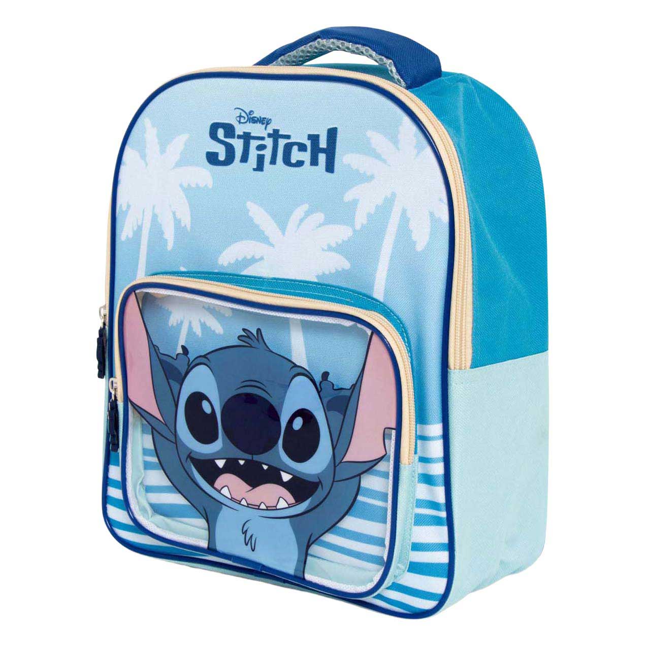 Mochila con bolsillo pespunteado delantero