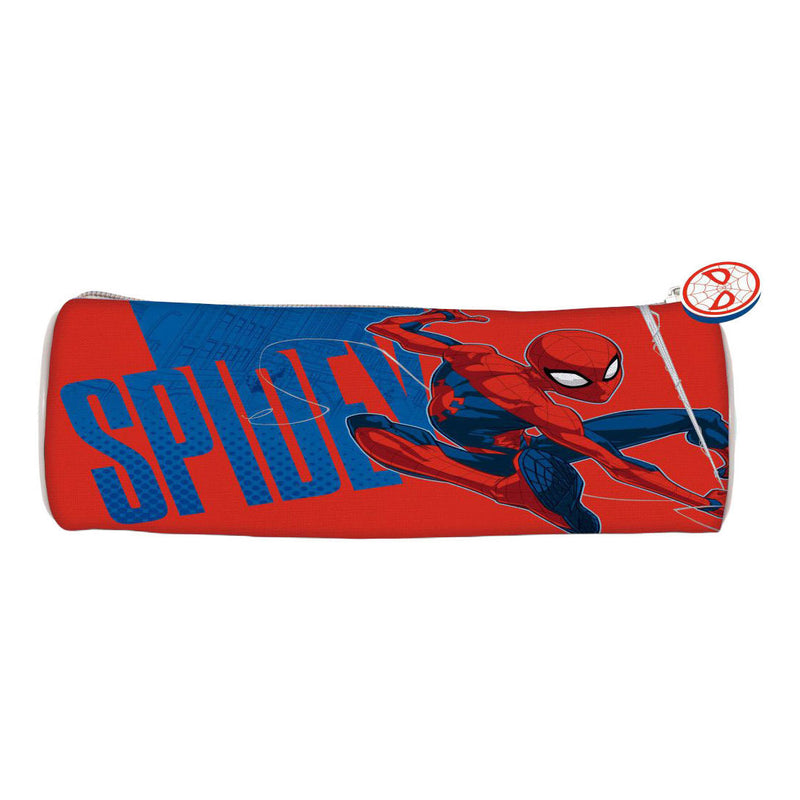 Cylindrical pencil case spiderman