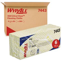 Paño de limpieza wypall 7443 kimberly clark 420x245mm amarillo 50 piezas