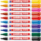 Edding 400 permanent marker - 10 kleuren - 10 stiften - ronde punt 1 mm - watervast, sneldrogend - wrijfvast - voor karton, kunststof, hout, metaal, glas