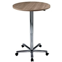 Bach standing table hammerer 70 75 x 72 - 114 cm walnut chrome leg