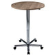 Bach standing table hammerer 70 75 x 72 - 114 cm walnut chrome leg