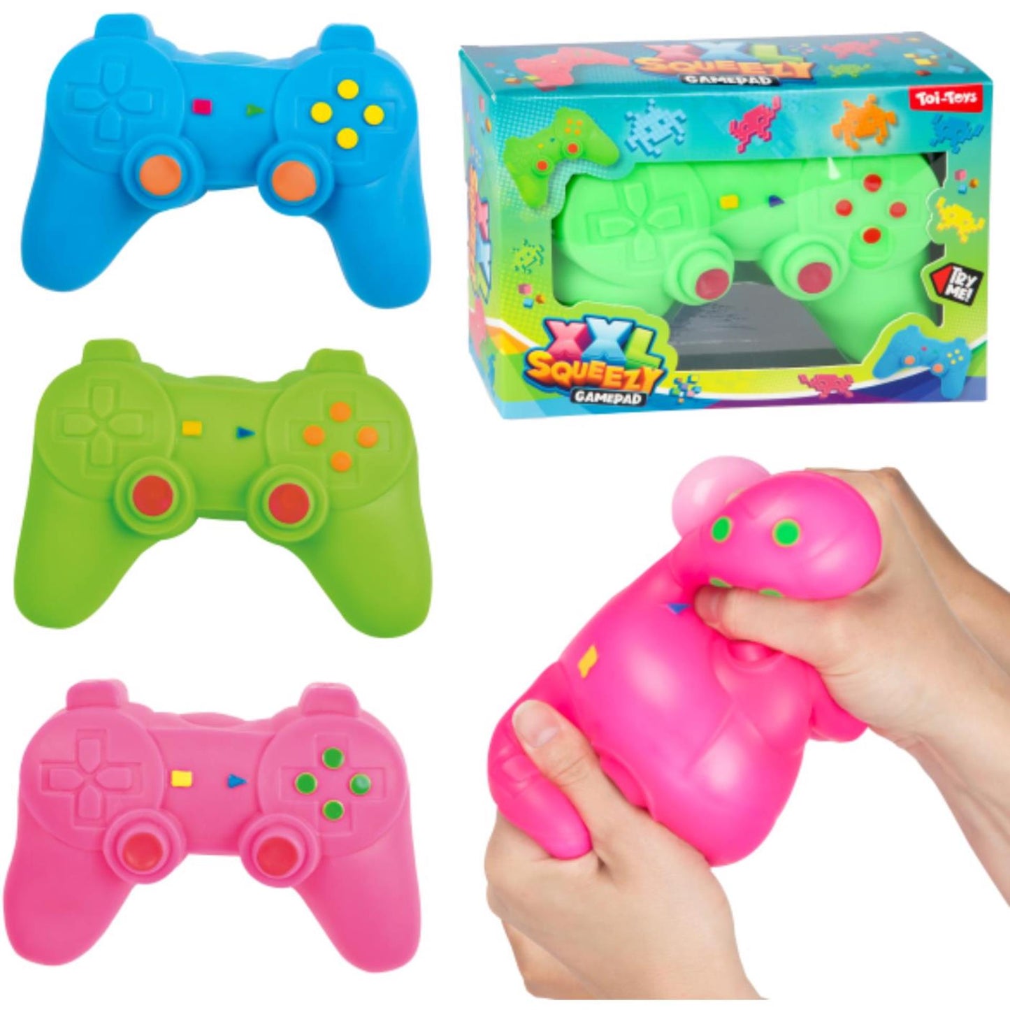 Toi-toys kneedbare gamecontroller rekbaar 17cm