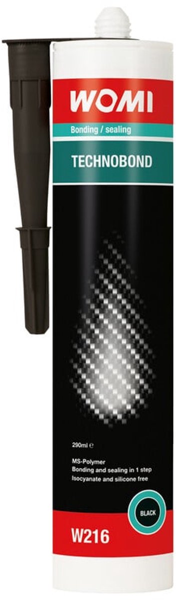 Womi technobond ms-polymeer kit zwart – 290 ml – sterke hechting – flexibel weerbestendig – universele toepassing