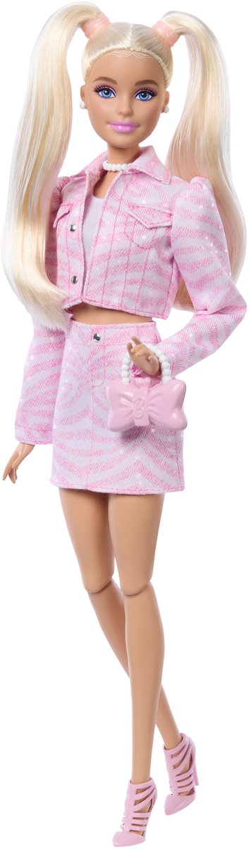 Barbie fab fashionista deluxe giacca rosa in denim