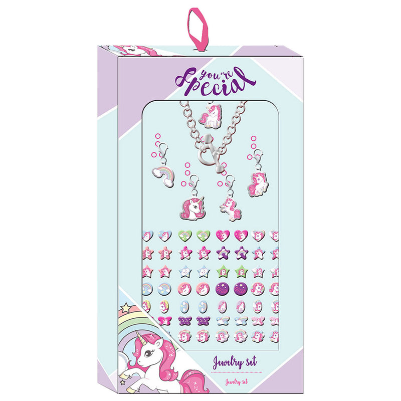 Juego de joyas de unicornio con pegatinas