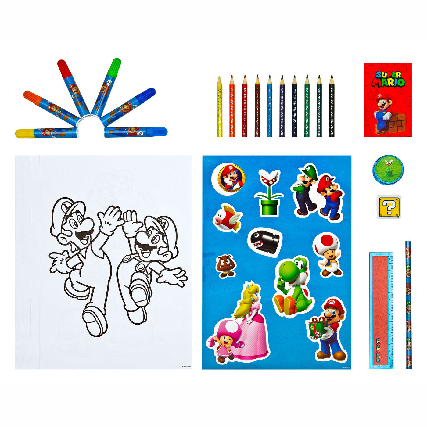 Licencias para niños Super Mario Stationery Set Tower, 35dlg.