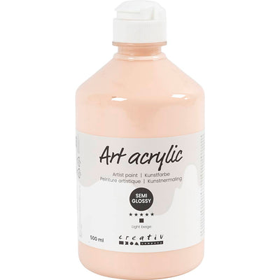 Creativ company pintura acrílica semibrillante opaca beige claro 500 ml 1 botella