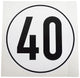 Ad informatiebord witte plusguide geschwindigkeit kilometer sign 40km witte plusguide
