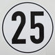 Ad informatiebord witte plusguide geschwindigkeit kilometer sign 25km witte plusguide
