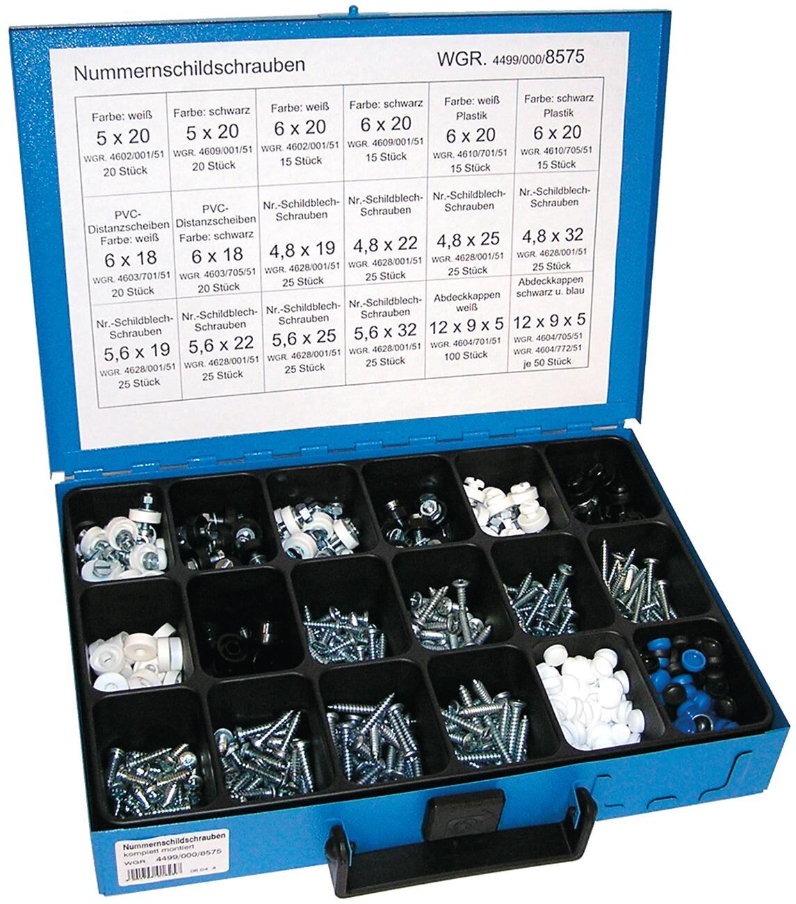 Assortimento viti targa Dresselhaus sort.no.shield.caps kpl.,montato