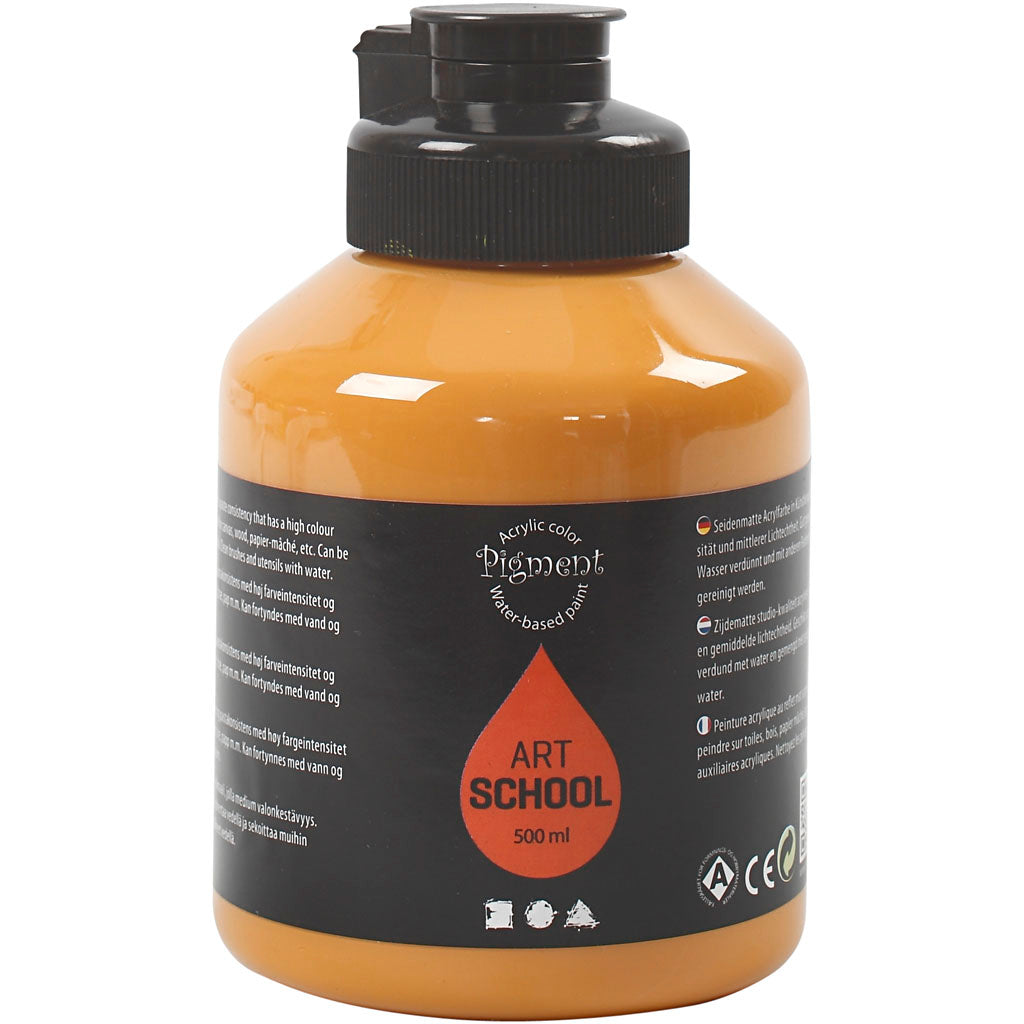 Creativ company pintura acrílica semibrillante opaca ocre 500 ml 1 botella