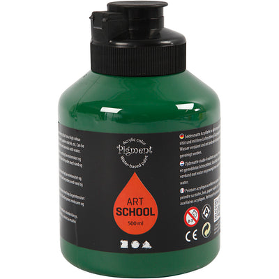Creativ company pintura acrílica, semibrillante, semitransparente, verde oscuro, 500 ml 1 botella