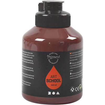 Creativ company pintura acrílica, semibrillante, opaca, sombra quemada, 500 ml 1 botella