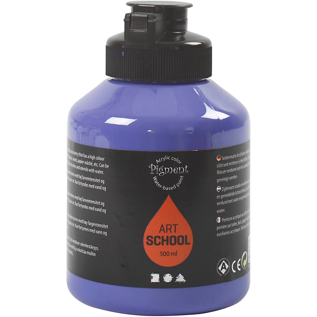 Creative Company Acrilic Paint, semi-lucido, semi-trasparente, blu viola, 500 ml 1 bottiglia