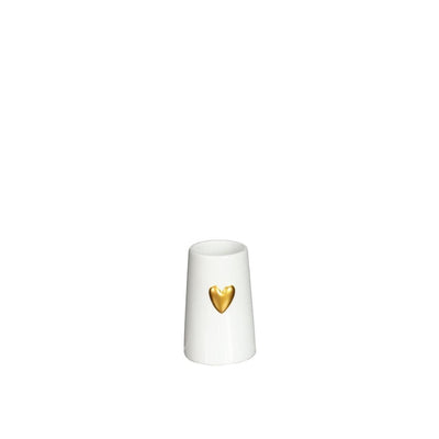 Ideas jarrón 4 estaciones con corazón blanco ø6 h.9 cm