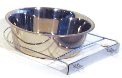 Bandeja para perros de acero inoxidable con soporte para el tornillo