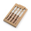 Lou Laguiole Lou Laguiole Forest Steakmessen 4 Stuks Hout RVS