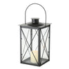 Boltze home lantaarn zwart metaal 17x30cm