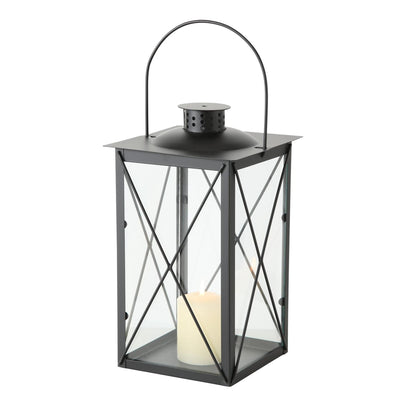 Boltze farol para el hogar metal negro 17x30cm