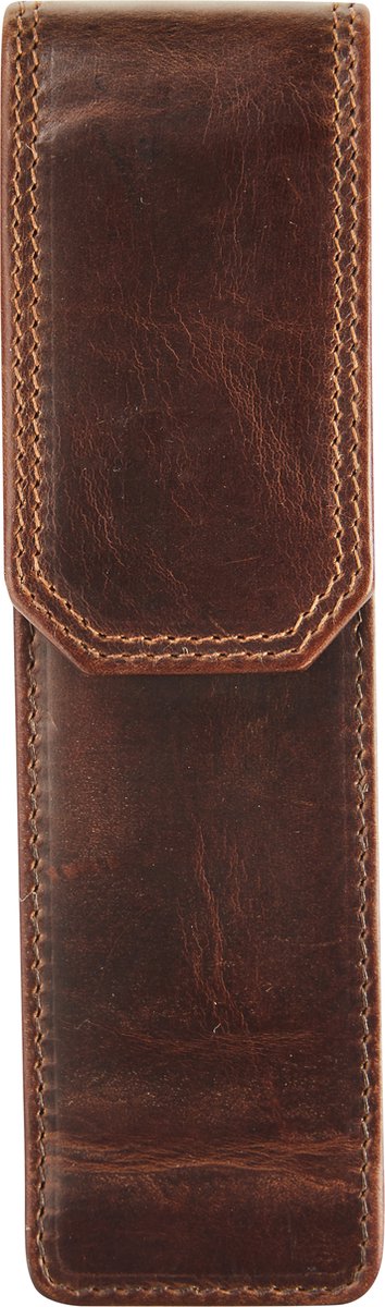 Maverick estuche para bolígrafos original de 2 piezas de cuero marrón | 1 caja