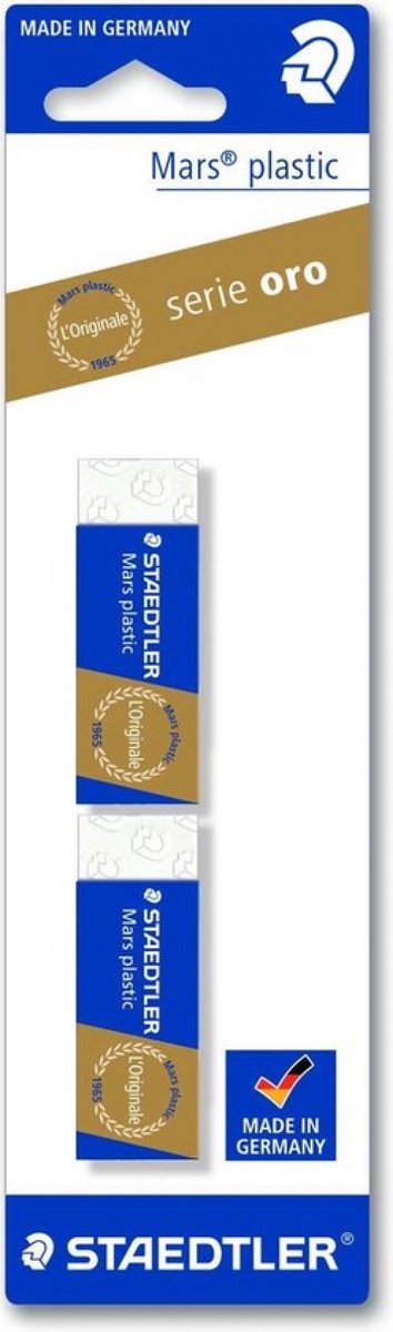 Staedtler gum mars plastico blister de 2 piezas