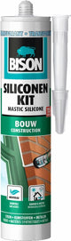 Bison siliconenkit bouw transparant koker 300 ml blijvend elastisch, waterbestendig, alle bouwafdichtingen