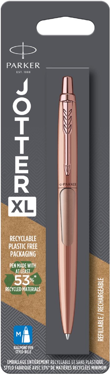 Bolígrafo Parker Jotter XL | oro rosa mate monocromático | punto medio | tinta azul